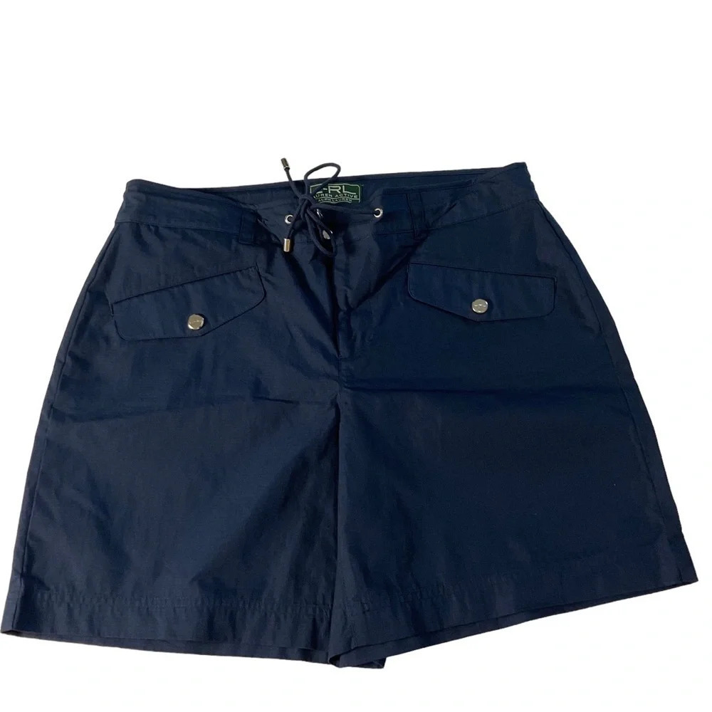 Lauren Ralph Lauren Blue Cotton Shorts. Size:10